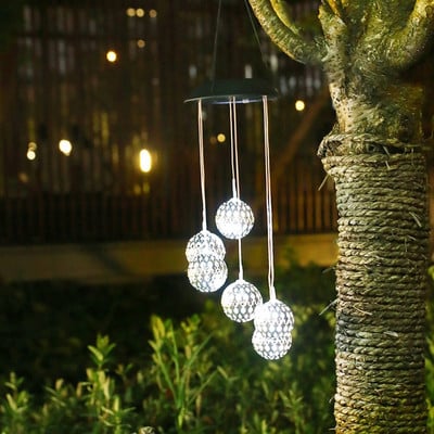 Solar Wind Chime Ball Lamp Protecție împotriva scurgerilor Sistem inteligent de control al luminii Rezis la ploaie și protecție solară