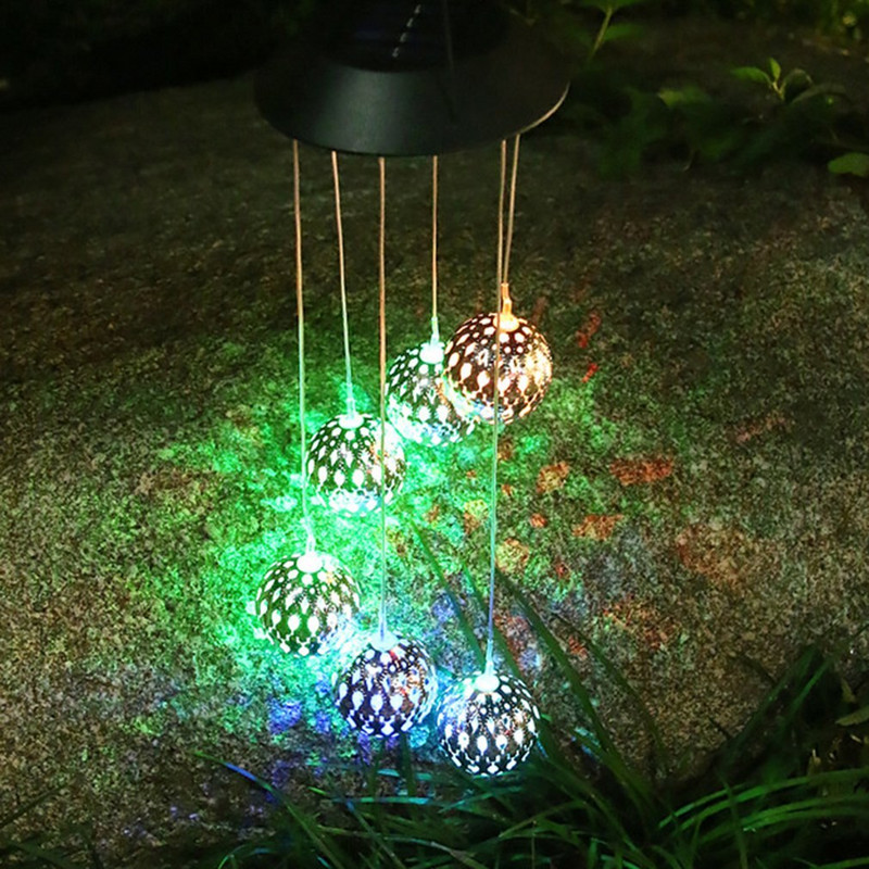 Solar Wind Chime Ball Lamp Protecție împotriva scurgerilor Sistem inteligent de control al luminii Rezis la ploaie și protecție solară