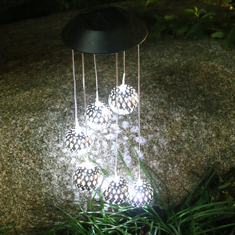 Solar Wind Chime Ball Lamp Protecție împotriva scurgerilor Sistem inteligent de control al luminii Rezis la ploaie și protecție solară
