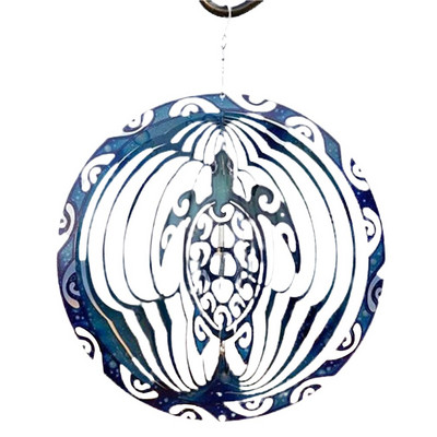 3D fém szélcsengő geometrikus mandala/tengeri teknős/ bagoly forgó szélforgó Kert erkély fali művészet függő szélcsengő