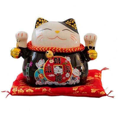 Erős, szép integető Manekineko Lucky Cat Money Savings Box Kompakt Money Bank deformációgátló irodai használatra