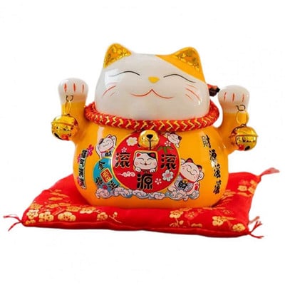 Erős, szép integető Manekineko Lucky Cat Money Savings Box Kompakt Money Bank deformációgátló irodai használatra