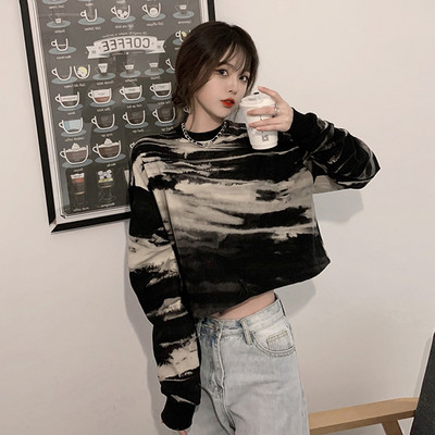 Γυναικεία μπλούζα με οβάλ λαιμόκοψη σε δύο ιριδίζοντα χρώματα