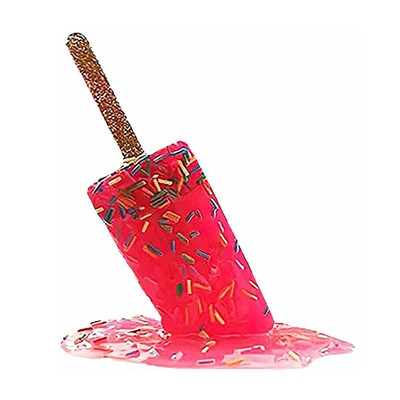 Instrument de înșelăciune Sculptură de popsicle de gheață Decorare statuie în miniatură Artizanat din rășină folosit pentru a glumi înghețată Decor de grădină
