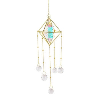 Prism Windchime Crystal Πολύχρωμο Στολίδι Κρεμαστό Ανεμοστρόβιλο Δωμάτιο Τέχνης Αυτοκινήτου Εσωτερική Εξωτερική Διακόσμηση τοίχου σπιτιού