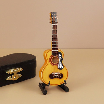 Миниатюрна китара Мини музикални инструменти Реплика Мини електрически бас укулеле Мандолина Колекция аксесоари за куклена къща