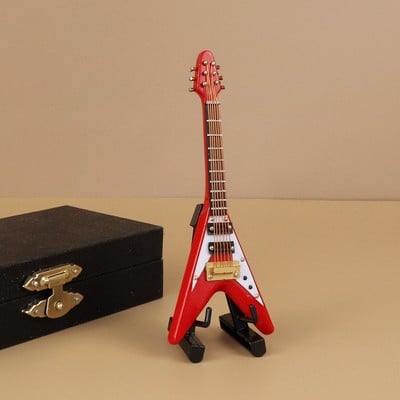 Miniatűr gitár mini hangszerek replika Mini elektromos basszusgitár ukulele mandolin babaház kiegészítők gyűjtemény