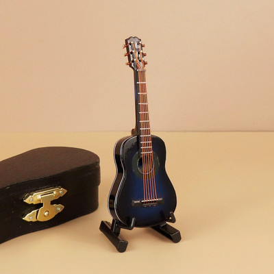 Miniatűr gitár mini hangszerek replika Mini elektromos basszusgitár ukulele mandolin babaház kiegészítők gyűjtemény