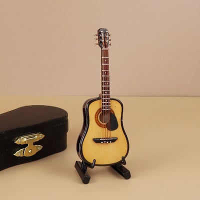 Miniatűr gitár mini hangszerek replika Mini elektromos basszusgitár ukulele mandolin babaház kiegészítők gyűjtemény