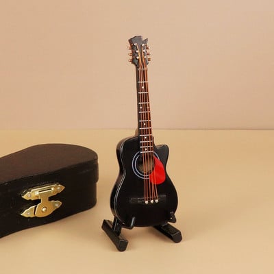 Miniatűr gitár mini hangszerek replika Mini elektromos basszusgitár ukulele mandolin babaház kiegészítők gyűjtemény