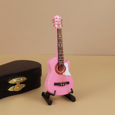 Miniatűr gitár mini hangszerek replika Mini elektromos basszusgitár ukulele mandolin babaház kiegészítők gyűjtemény