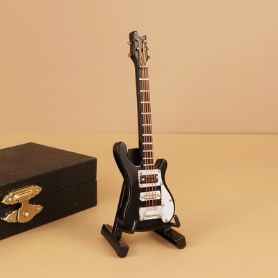 Miniatűr gitár mini hangszerek replika Mini elektromos basszusgitár ukulele mandolin babaház kiegészítők gyűjtemény