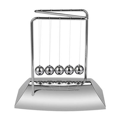 Bilele Newton aduc 5 bile, leagăn Newton în formă de Z, bile cu pendul din material metalic galvanizat cu bază, gadget pentru fizică CNIM Hot