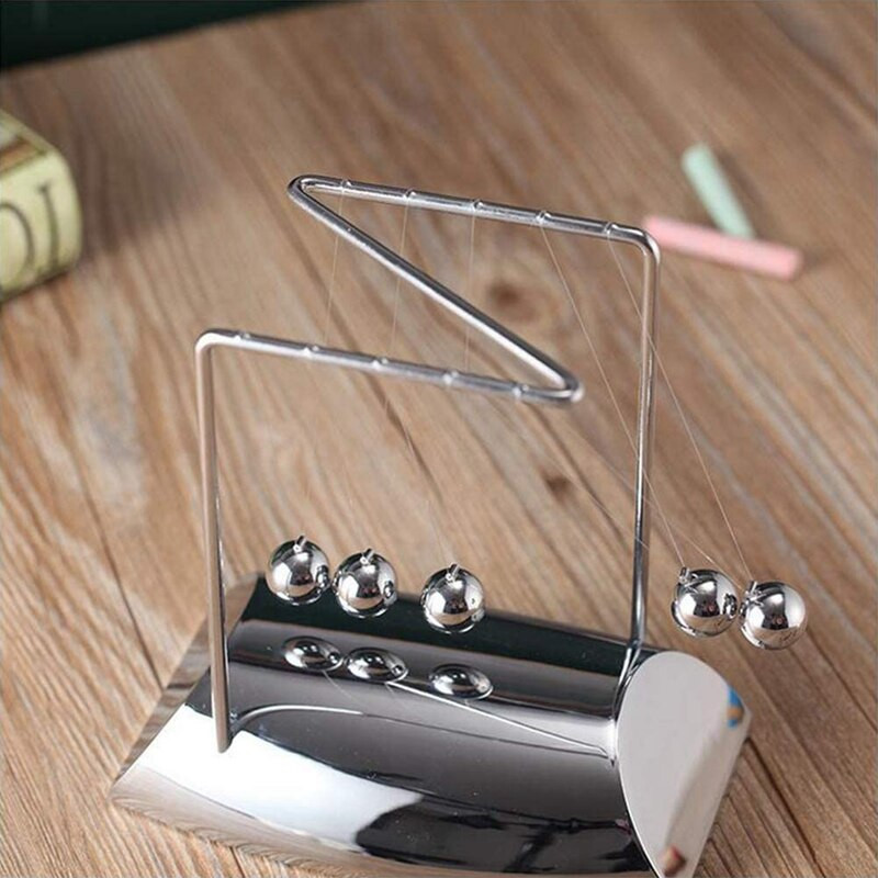 Bilele Newton aduc 5 bile, leagăn Newton în formă de Z, bile cu pendul din material metalic galvanizat cu bază, gadget pentru fizică CNIM Hot