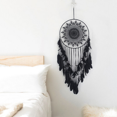 Big Dream Catcher északi stílusú fehér toll szélcsengő gyerekszoba otthoni akasztós dekoráció esküvői kellékek 110-120 cm