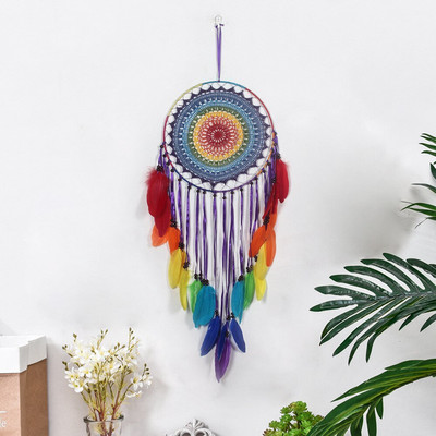 Big Dream Catcher északi stílusú fehér toll szélcsengő gyerekszoba otthoni akasztós dekoráció esküvői kellékek 110-120 cm