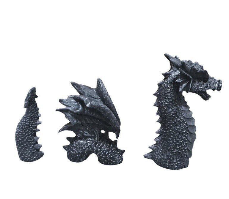 Sculptură de gazon Fantezie gotică Figurine de dragon Artă Grădină Patio Statui de gazon Decor Sculpturi de dragon Uriaș de rășină