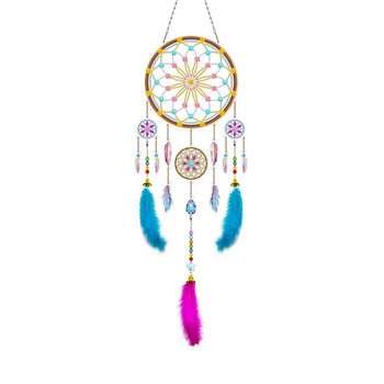 Vintage Dream Catcher Διαμαντένιο Μωσαϊκό Κρεμαστό Κρεμαστό Πόρτα τοίχου Χειροποίητο Art Craft Είδη διακόσμησης παραθύρων σπιτιού