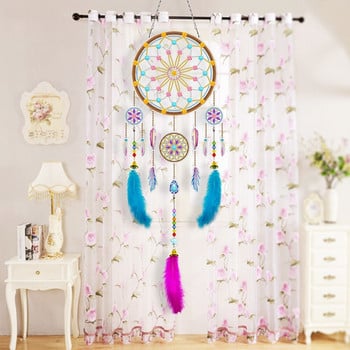 Vintage Dream Catcher Διαμαντένιο Μωσαϊκό Κρεμαστό Κρεμαστό Πόρτα τοίχου Χειροποίητο Art Craft Είδη διακόσμησης παραθύρων σπιτιού