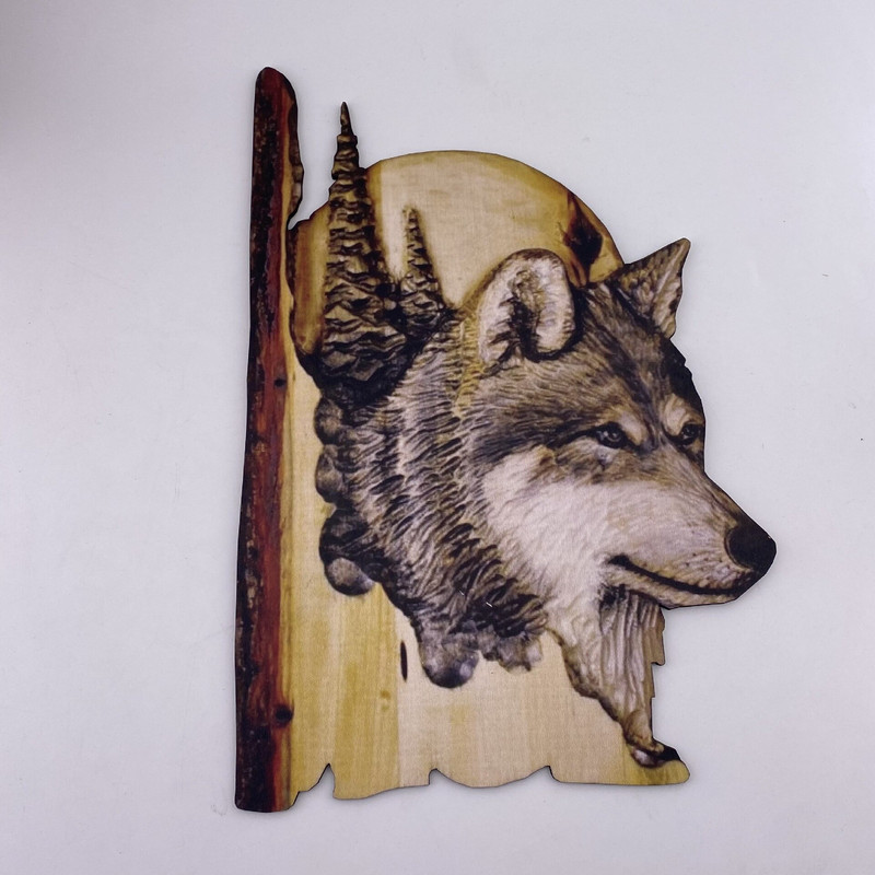 Sculptură cu animale, artizanat, agățat pe perete, ursul raton, cerb, decorațiuni pictate manual pentru sufragerie acasă, Dropshipping