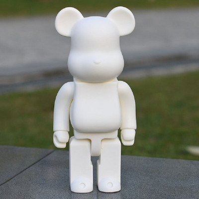 400% Bearbrick Bear@Brick Figurine de acțiune Urs jucării PVC 28cm Model Figurine DIY Vopsea Păpuși Jucării pentru copii Cadouri de aniversare
