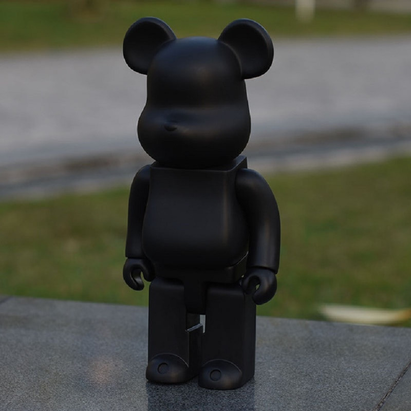 400% Bearbrick Bear@Brick Figurine de acțiune Urs jucării PVC 28cm Model Figurine DIY Vopsea Păpuși Jucării pentru copii Cadouri de aniversare