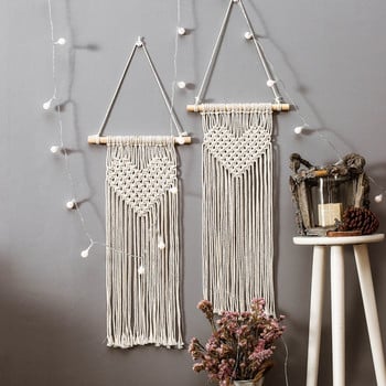 undefined Ονειροπαγίδα Macrame σκανδιναβική διακόσμηση Χειροποίητο δίχτυ Ταπετσαρία Bohemian Woven Κρεμαστή διακόσμηση σπιτιού