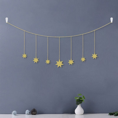 Μεταλλικό αστέρι σε σχήμα String Banners Baby Shower Paper Craft Bunting for γενέθλια Wedding Party Διακόσμηση σπιτιού DIY