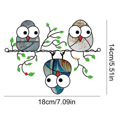 Mini spalvoti langai paukščių pakabukas vėjo varpelis akrilas paukščių kabantys dekoracijos Šeimos durys langas sodo amatai namų aksesuarai