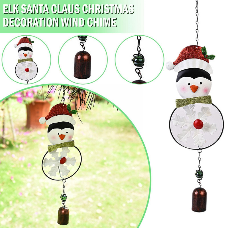 Karácsonyi fém szélcsengő Karácsonyi otthoni dekoráció Függesztett medálok Karácsonyi díszek otthoni kertbe Bell Wind Chime Z5Z2