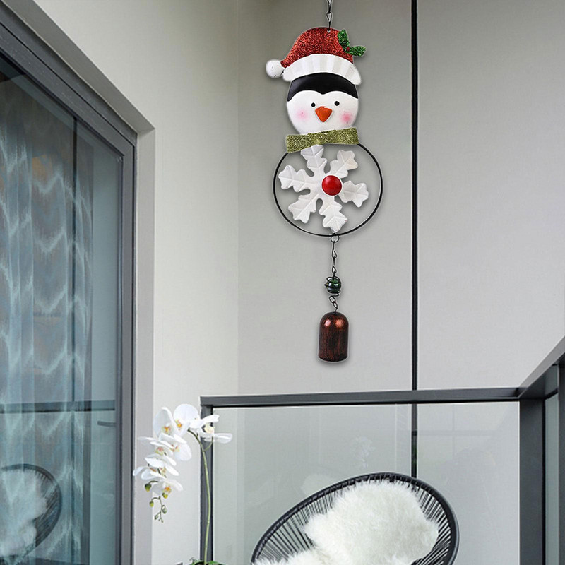Karácsonyi fém szélcsengő Karácsonyi otthoni dekoráció Függesztett medálok Karácsonyi díszek otthoni kertbe Bell Wind Chime Z5Z2