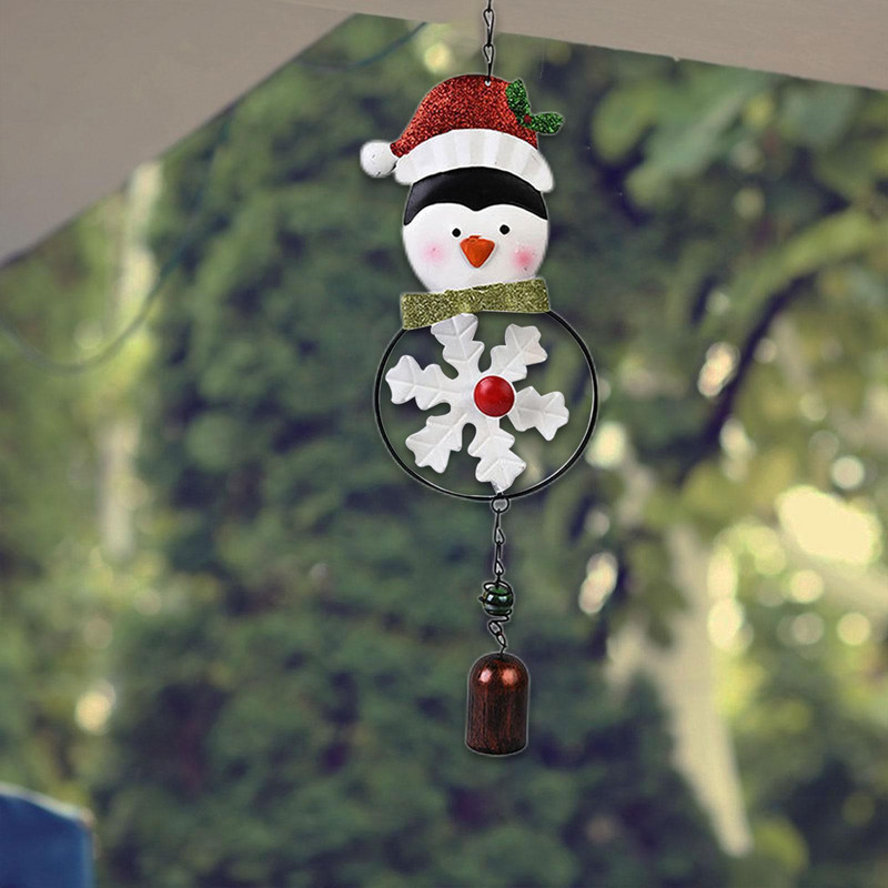 Karácsonyi fém szélcsengő Karácsonyi otthoni dekoráció Függesztett medálok Karácsonyi díszek otthoni kertbe Bell Wind Chime Z5Z2