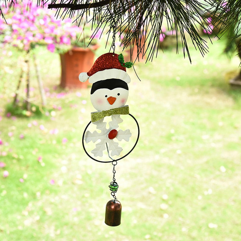 Karácsonyi fém szélcsengő Karácsonyi otthoni dekoráció Függesztett medálok Karácsonyi díszek otthoni kertbe Bell Wind Chime Z5Z2