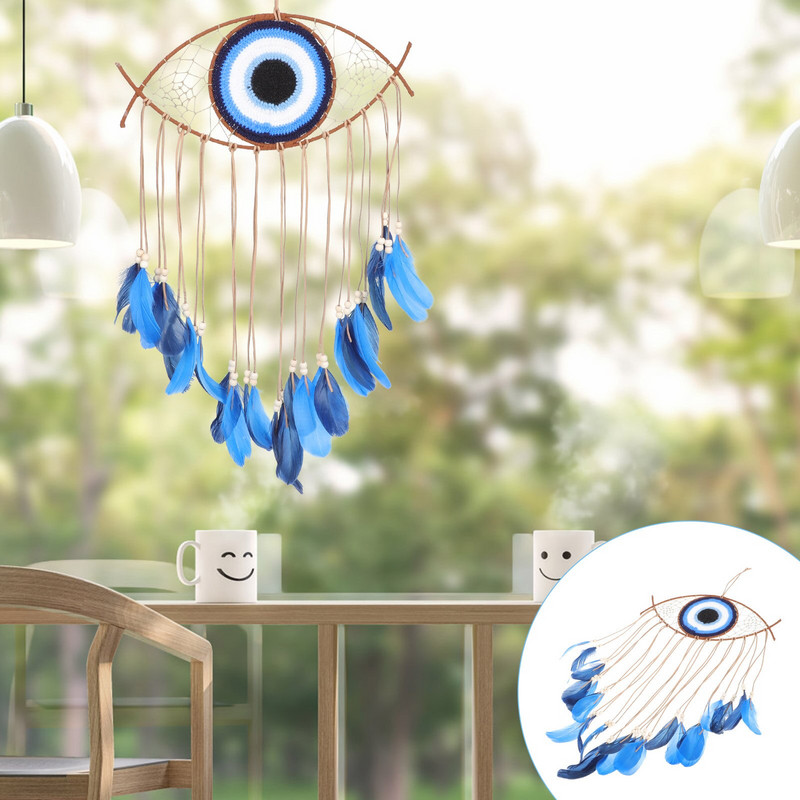 Evil Eye Catcher kék falra akasztó dekoráció Evil Eye dísz otthon védelmére Török Blessing Charm dekor
