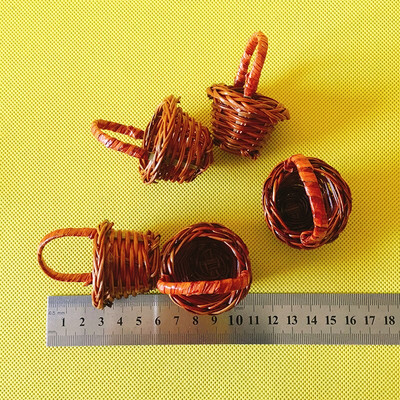 5 db kézzel készített kosár/patkányfonás/miniatűrök/kedves cuki/étel/tündérkerti törpe/terráriumdísz/kézműves kellékek