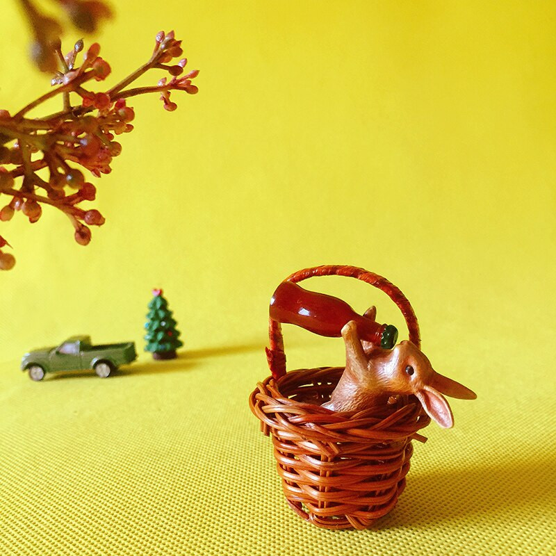 5 db kézzel készített kosár/patkányfonás/miniatűrök/kedves cuki/étel/tündérkerti törpe/terráriumdísz/kézműves kellékek