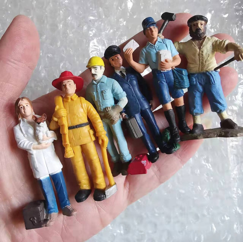 familie băiat fată tată mama/miniaturi oameni/figurină minunată/zână gnom de grădină/terariu/statuie/casă/decor casă de păpuși/model/jucărie