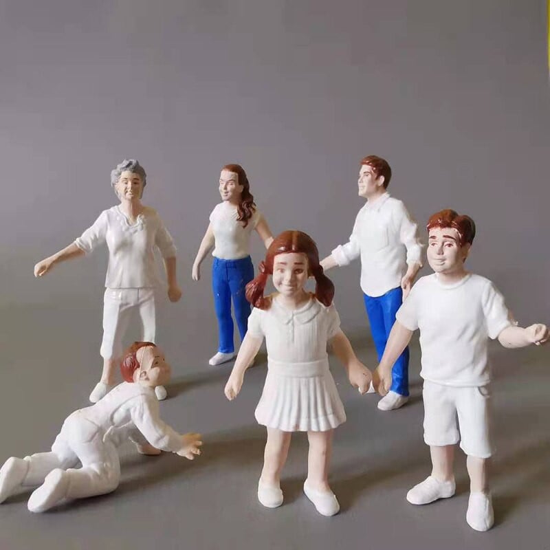 familie băiat fată tată mama/miniaturi oameni/figurină minunată/zână gnom de grădină/terariu/statuie/casă/decor casă de păpuși/model/jucărie