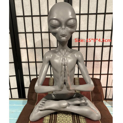 2022 Kreatív lakberendezési tárgyak Idegen Mars szobrok Mesebeli kerti kiegészítők Miniatűr meditáció Kézműves dekorációk bel- és kültéren