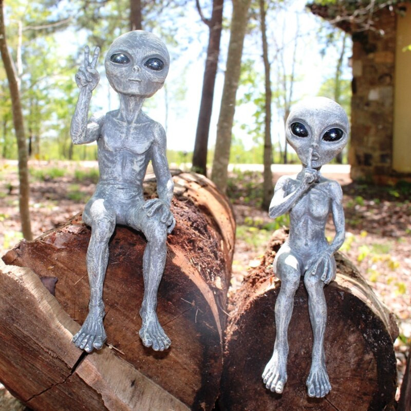 2022 Kreatív lakberendezési tárgyak Idegen Mars szobrok Mesebeli kerti kiegészítők Miniatűr meditáció Kézműves dekorációk bel- és kültéren