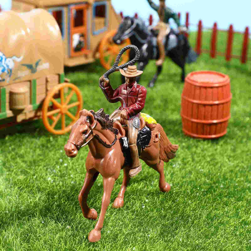 1 rinkinys Vakarų kaubojų modelio miniatiūrinis personažas modelis indėnų figūrėlės žaidimų rinkinys vaikams mokomieji žaislai