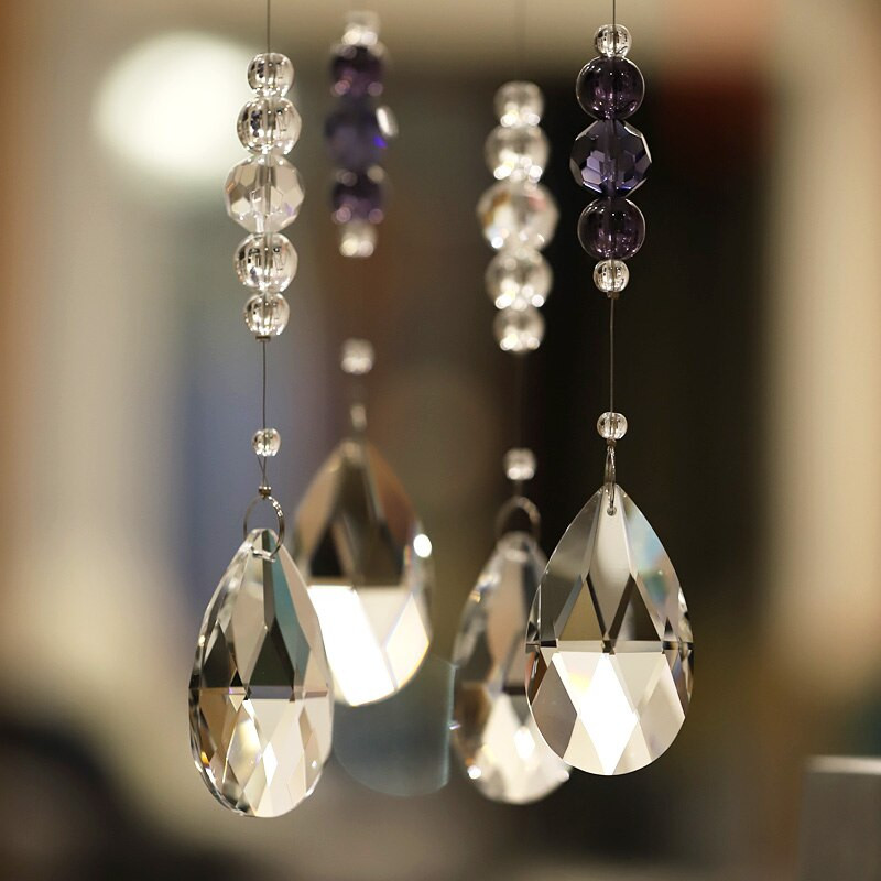 5 vnt krištolo stiklo vandens lašų pakabukas sietynas girliandos dekoras pakabinamas namų vestuvių kambario lango dekoravimas