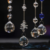 5PCS Kristalna kugla Privjesak Modni ukrasi doma Vrata Prozor Viseći dodaci Staklena prizma Hvatač sunčeve svjetlosti
