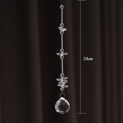 5PCS Kristalna kugla Privjesak Modni ukrasi doma Vrata Prozor Viseći dodaci Staklena prizma Hvatač sunčeve svjetlosti