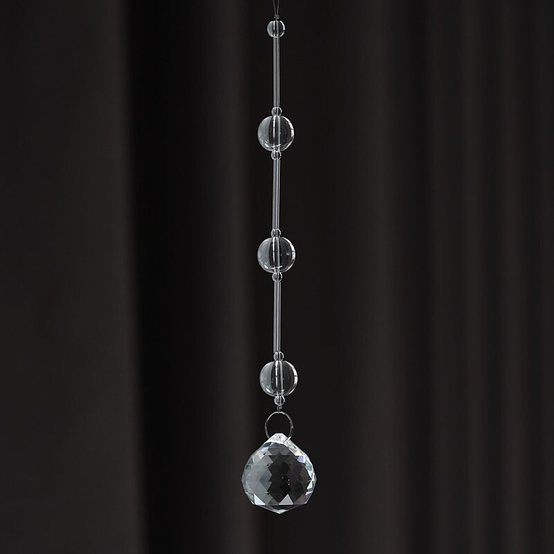 5PCS Kristalna kugla Privjesak Modni ukrasi doma Vrata Prozor Viseći dodaci Staklena prizma Hvatač sunčeve svjetlosti