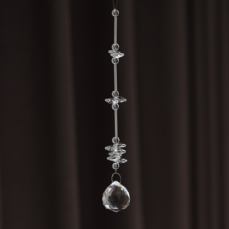 5PCS Kristalna kugla Privjesak Modni ukrasi doma Vrata Prozor Viseći dodaci Staklena prizma Hvatač sunčeve svjetlosti
