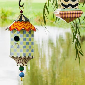 Κρεμαστό Bird Feeder Ταΐστρες πουλιών για εξωτερικούς χώρους Κρεμασμένοι σκίουροι απόδειξη Wild Birds Birdhouse Διακόσμηση αυλής κήπου Διακοσμητικό ταΐσματος