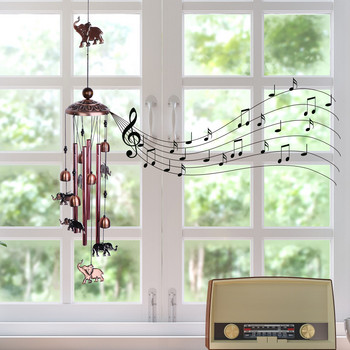 Elephant Wind Chime Χάλκινο Wind Chime Εξωτερικό Elephant Windchime Διακόσμηση αυλής Κήπος Υπαίθρια κουδούνια Διακόσμηση αξεσουάρ