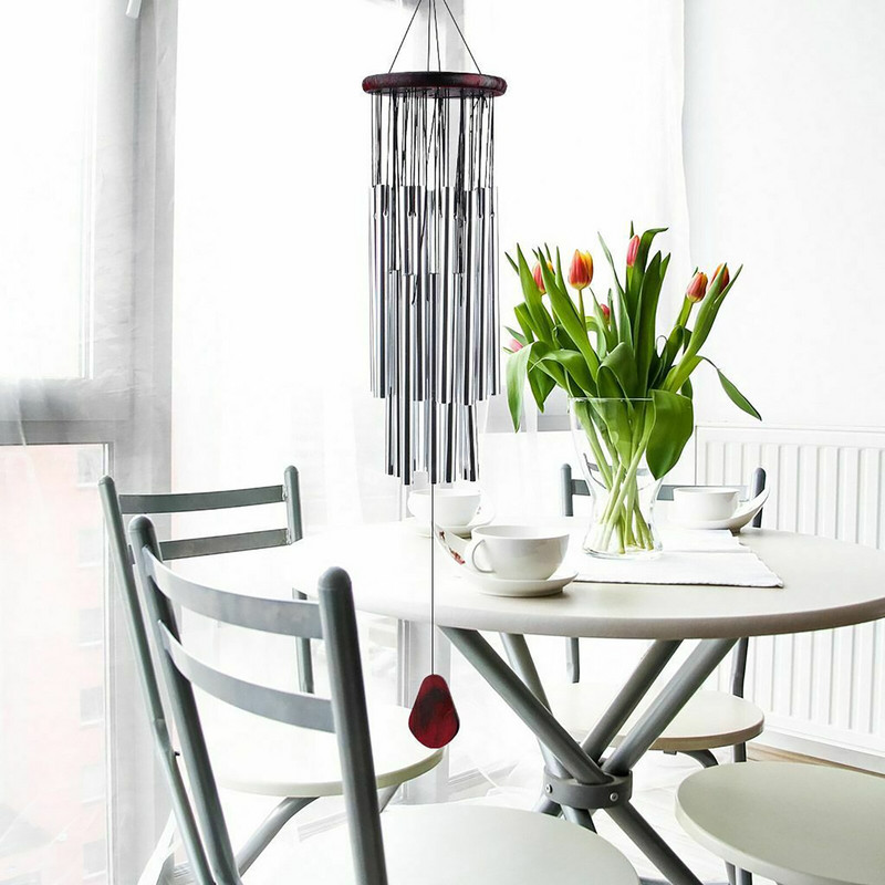33 colių metaliniai 27 vamzdžiai Vėjo varpeliai koplytėlės varpai vėjo varpeliai lauko sodo namų dekoras