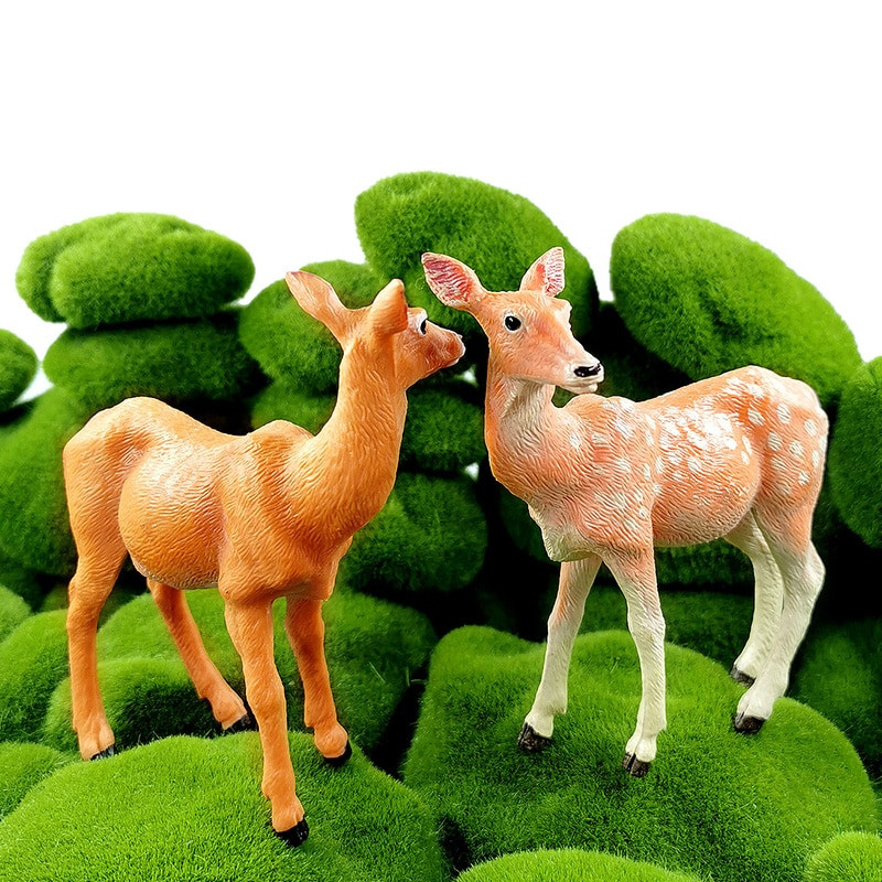 Új Sika Szarvas Rénszarvas Elk figura Szimuláció Állatmodell Barkácsolás otthoni dekoráció miniatűr tündér kerti dekorációs kiegészítők modern